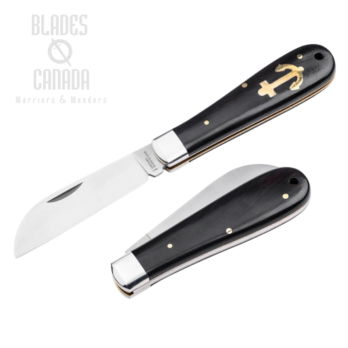 Boker History Knife & Tool Anchor Slipjoint Folding Knife, Stainless Steel, Ebony Brown, 01HY003