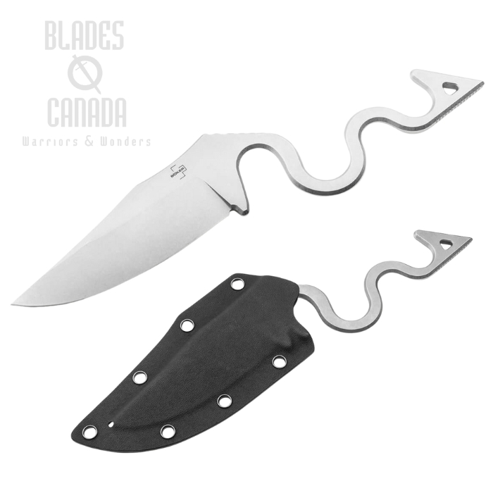 Boker Plus The Midgards Snake Fixed Blade Knife, D2, Stainless Steel, Kydex Sheath, 02BP0004
