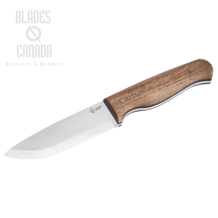 Boker Plus Naturensoehne MK III Fixed Blade Knife, 12C27 Steel, Walnut Wood Handle, Leather Sheath, 02NA001