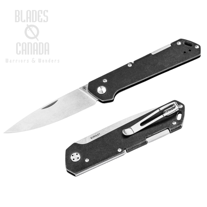 Boker Kihon Bifold 42A Back Lock Folding Knife, MagnaCut Satin, Stainless Black, 110313