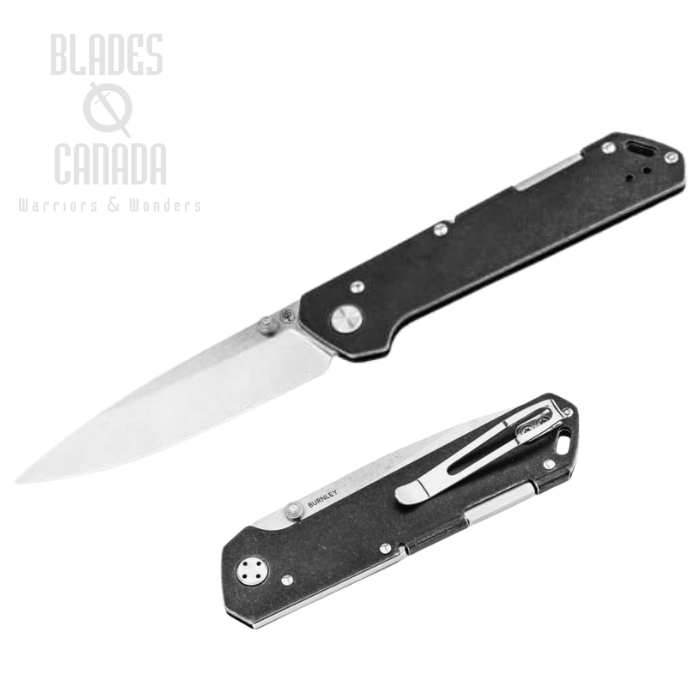 Boker Kihon Bifold Backlock Folding Knife, Magnacut Satin, Stainless Handle, 110314