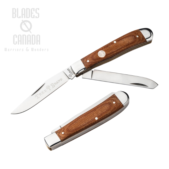 Boker TS 2.0 Trapper Slipjoint Folding Knife, D2 Steel, Micarta Brown, 110889