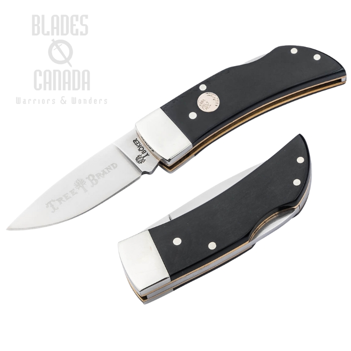 Boker Treebrand TS 2.0 Back Lock Folding Knife, D2 Steel, Bone Black, 110895