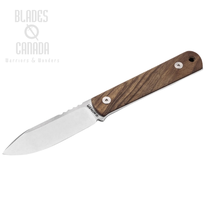 Boker BFF Packlite Fixed Blade Knife, MagnaCut SW, Walnut Wood, 120748