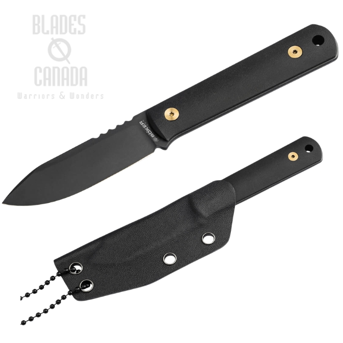 (image for) Boker BFF Packlite Stargaze Fixed Blade Knife, MagnaCut Black, Richlite Black, Kydex Sheath, 120751