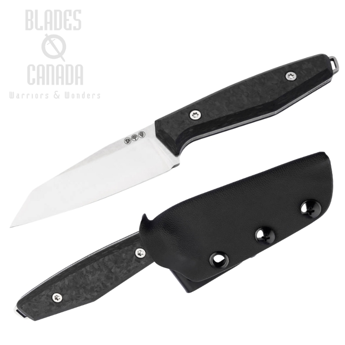 Boker Manufaktur Daily Knives AK1 Fixed Blade Knife, MagnaCut, Carbon Fiber, Kydex Sheath, 124501