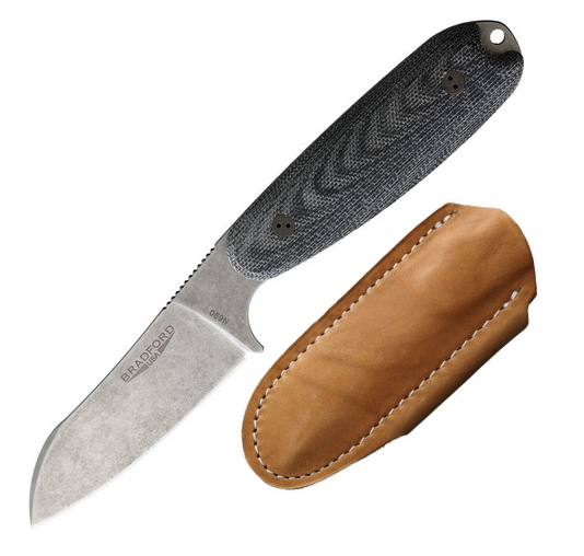 Bradford Guardian 3.5 Fixed Blade, N690 Sheepsfoot, Micarta Black, BRAD35SF101