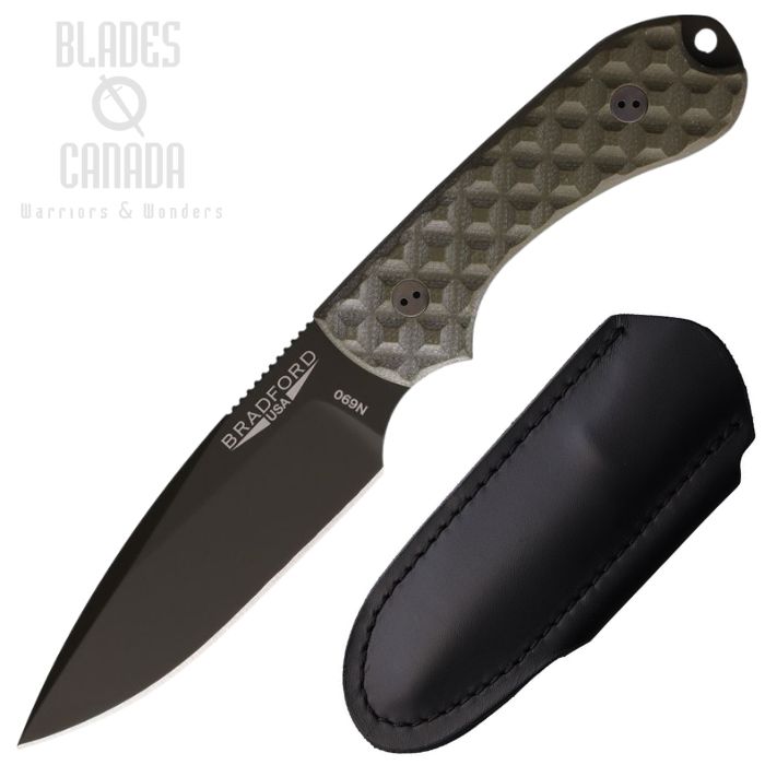 Bradford Guardian 3 Fixed Blade Knife, N690 Dark OD Green Cerakote, G10 OD Green, 3FE-002O-N690 (image for) Bradford Guardian 3 Fixed Blade Knife, N690 Dark OD Green Cerakote, G10 OD Green, 3FE-002O-N690