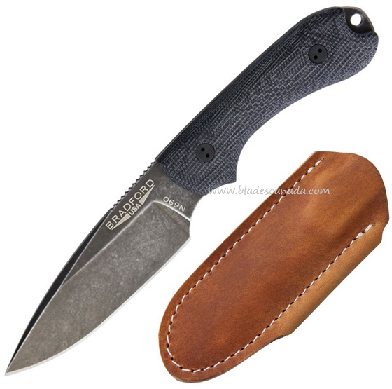 Bradford Guardian 3 Fixed Blade Knife, N690 Nimbus, 3D Micarta Black, 3FE101N