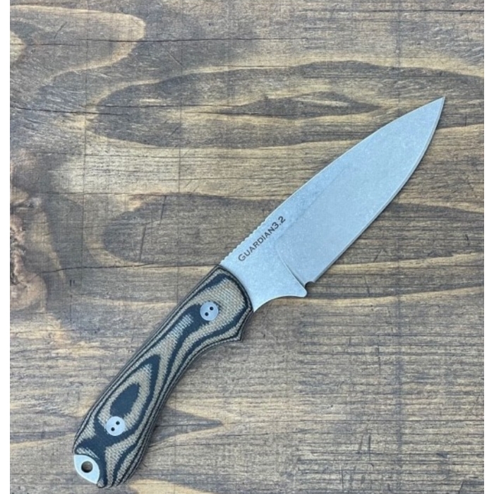 (image for) Bradford Guardian 3.2 Fixed Blade Knife, Magnacut SW, 3D Micarta Camo, Leather Sheath, BRAD32FE109MC