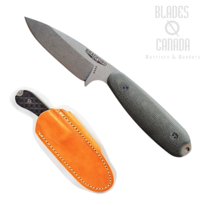 Bradford Guardian 3.5 Sabre Knife, M390 Stonewash, OD Green 3D Micarta, 3.5S-102-M390 Bradford Guardian 3.5 Sabre Knife, M390 Stonewash, OD Green 3D Micarta, 3.5S-102-M390