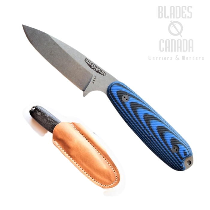 Bradford Guardian 3.5 Sabre Knife, M390 Stonewash, Black/Blue 3D G10, 3.5S-113-M390 Bradford Guardian 3.5 Sabre Knife, M390 Stonewash, Black/Blue 3D G10, 3.5S-113-M390