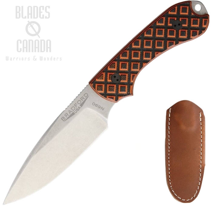 Bradford Guardian 3 Fixed Blade Knife, N690, G10 Tiger Stripe, BRAD3FE006