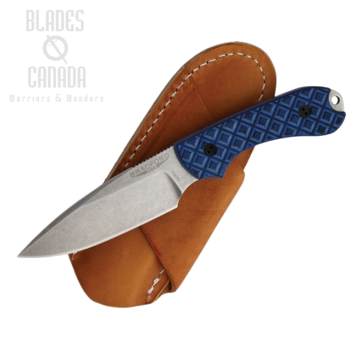 Bradford Guardian 3 Fixed Blade Knife, AEB-L Stonewash, G10 Black/Blue,3FE013A Bradford Guardian 3 Fixed Blade Knife, AEB-L Stonewash, G10 Black/Blue,3FE013A