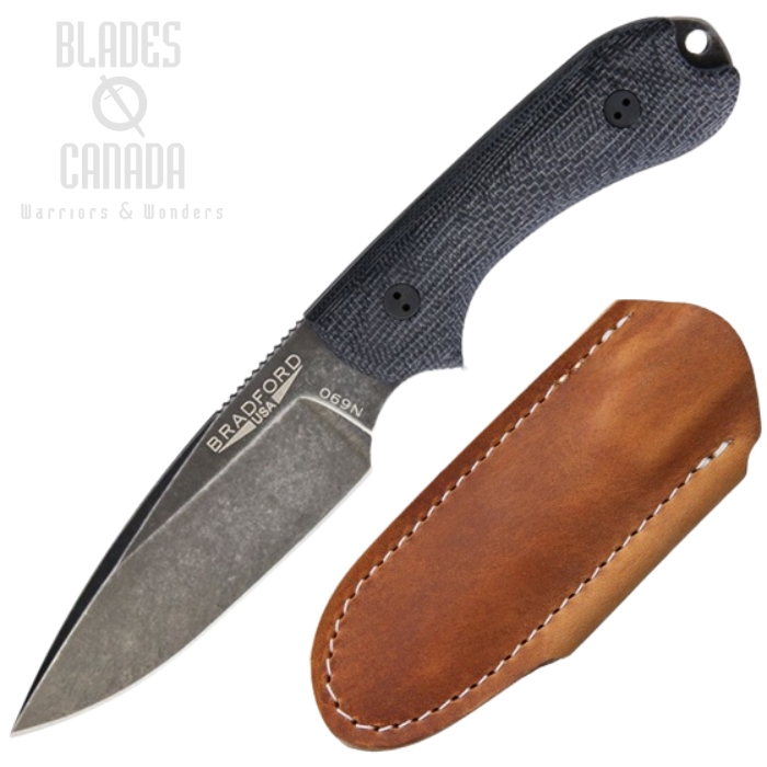 Bradford Guardian 3 Fixed Blade Knife, N690 Nimbus, 3D Micarta Black, 3FE101N