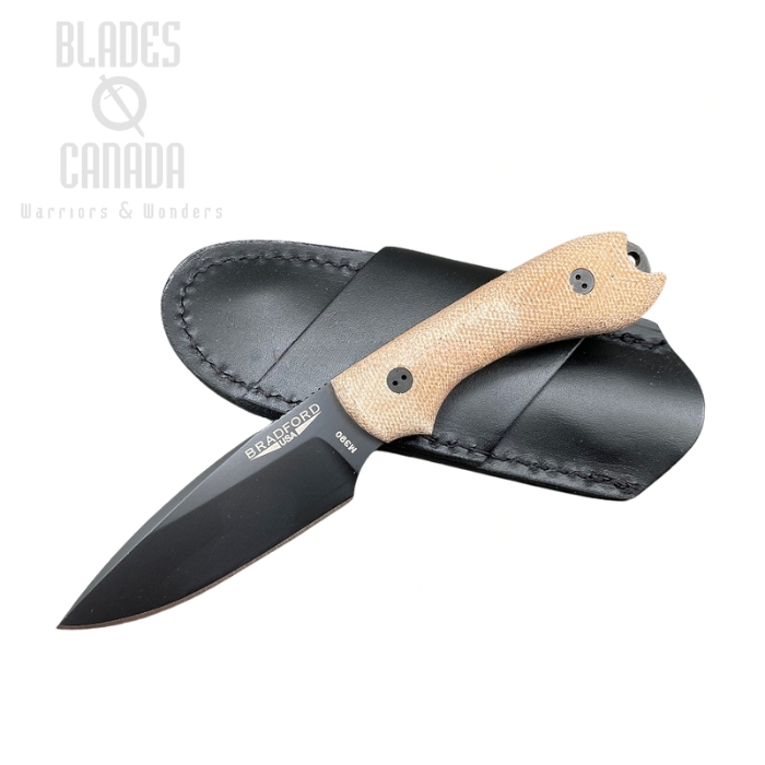 Bradford Guardian 3 False Edge Knife, M390 DLC, 3D Natural Micarta, 3FE-104B-M390 Bradford Guardian 3 False Edge Knife, M390 DLC, 3D Natural Micarta, 3FE-104B-M390