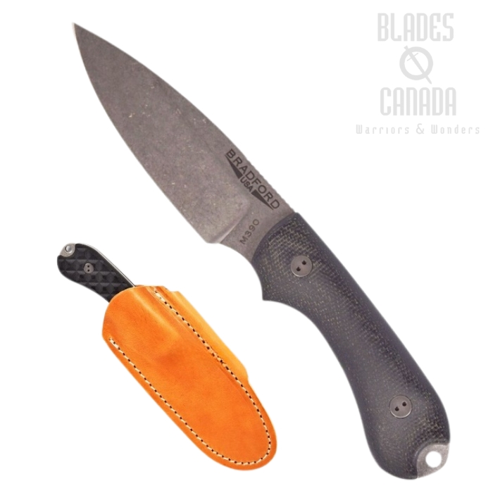 Bradford Guardian 3 Sabre Knife, M390 Stonewash, Black 3D Micarta, 3S-101-M390 Bradford Guardian 3 Sabre Knife, M390 Stonewash, Black 3D Micarta, 3S-101-M390