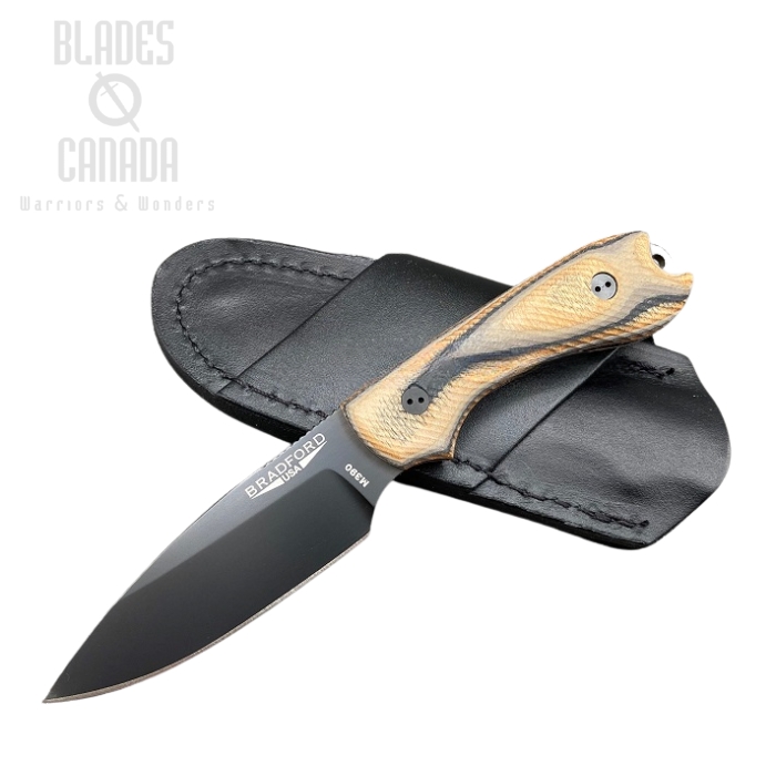 Bradford Guardian 3 Sabre Knife, M390 DLC, 3D Microtextured G-Wood, 3S-115B-M390 Bradford Guardian 3 Sabre Knife, M390 DLC, 3D Microtextured G-Wood, 3S-115B-M390