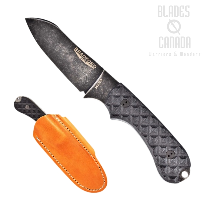 Bradford Guardian 3 Sheepsfoot Knife, M390 Nimbus, Black Textured G10, 3SF-001N-M390 Bradford Guardian 3 Sheepsfoot Knife, M390 Nimbus, Black Textured G10, 3SF-001N-M390