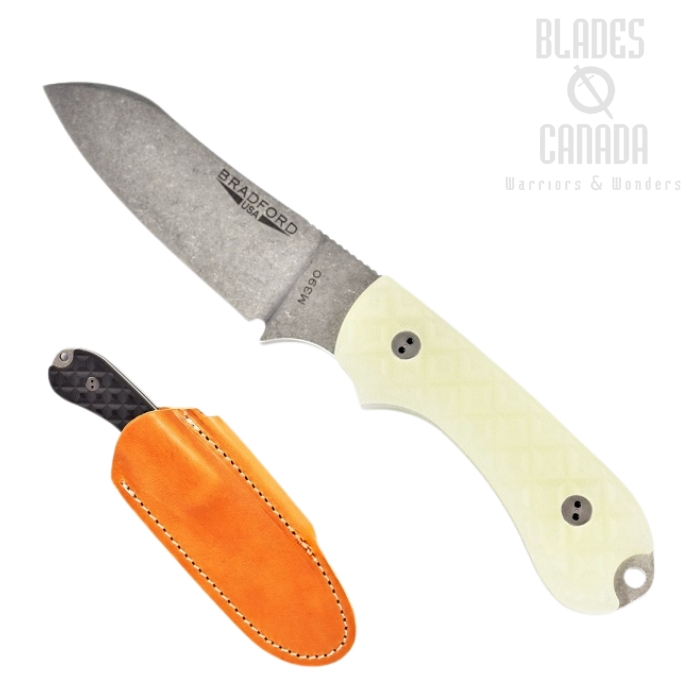 Bradford Guardian 3 Sheepsfoot Knife, M390 Stonewash, Ghost Textured G10, 3SF-007-M390 Bradford Guardian 3 Sheepsfoot Knife, M390 Stonewash, Ghost Textured G10, 3SF-007-M390