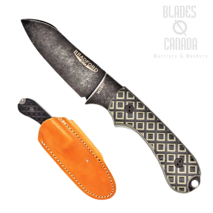 Bradford Guardian 3 Sheepsfoot Knife, M390 Nimbus, Black/Green Textured G10, 3SF-009N-M390 Bradford Guardian 3 Sheepsfoot Knife, M390 Nimbus, Black/Green Textured G10, 3SF-009N-M390