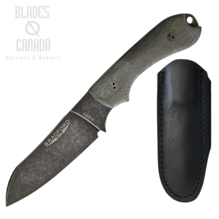 Bradford Guardian 3 Fixed Blade Knife, N690 Sheepsfoot Nimbus, Micarta OD, 3SF102N Bradford Guardian 3 Fixed Blade Knife, N690 Sheepsfoot Nimbus, Micarta OD, 3SF102N