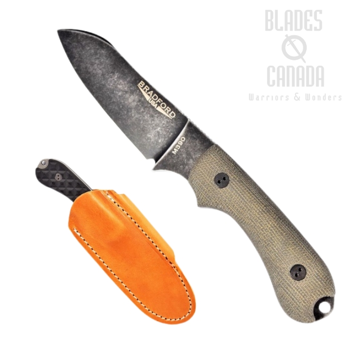 Bradford Guardian 3 Sheepsfoot Knife, M390 Nimbus, OD 3D Micarta, 3SF-102N-M390 Bradford Guardian 3 Sheepsfoot Knife, M390 Nimbus, OD 3D Micarta, 3SF-102N-M390