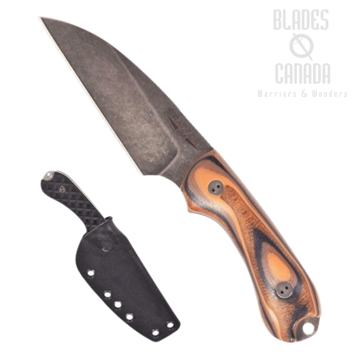 Bradford Guardian 3 Wharncliffe Knife, M390 Nimbus, G-Wood 3D Handle, 3W-115N-M390