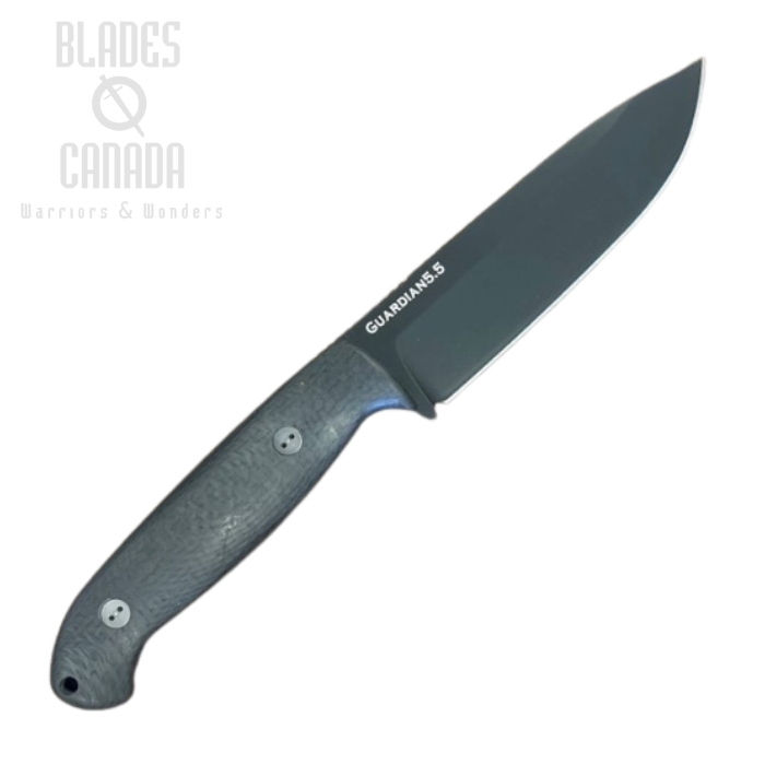 Bradford Guardian 5.5 3D Fixed Blade Knife, CPM-3V Black DLC, Carbon Fiber, 5.5S-114B-3V