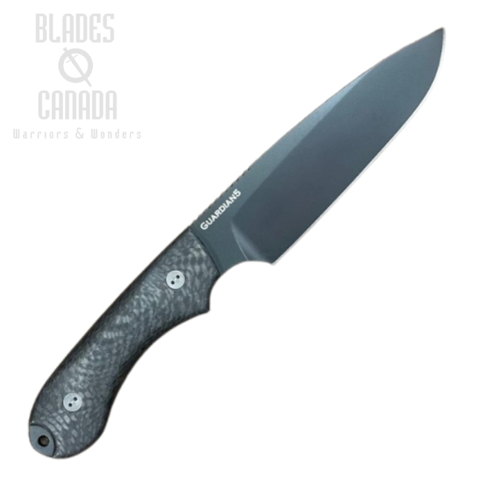 Bradford Guardian 5 3D Fixed Blade Knife, CPM 3V Black DLC, Carbon Fiber, 5S-114B-3V