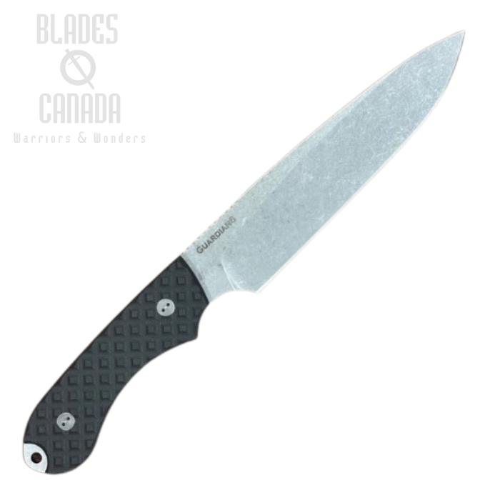 Bradford Guardian 6 Fixed Blade Knife, CPM 3V SW, Micarta Textured Black, 6S-001-3V