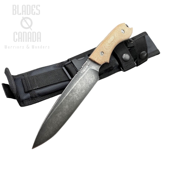 Bradford Guardian 6 Sabre Knife, CPM-3V Nimbus, 3D Natural Micarta, 6S-104N-3V