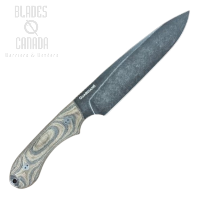 Bradford Guardian 6 3D Fixed Blade Knife, CPM 3V Nimbus Finish, Micarta Camo, 6S-109N-3V