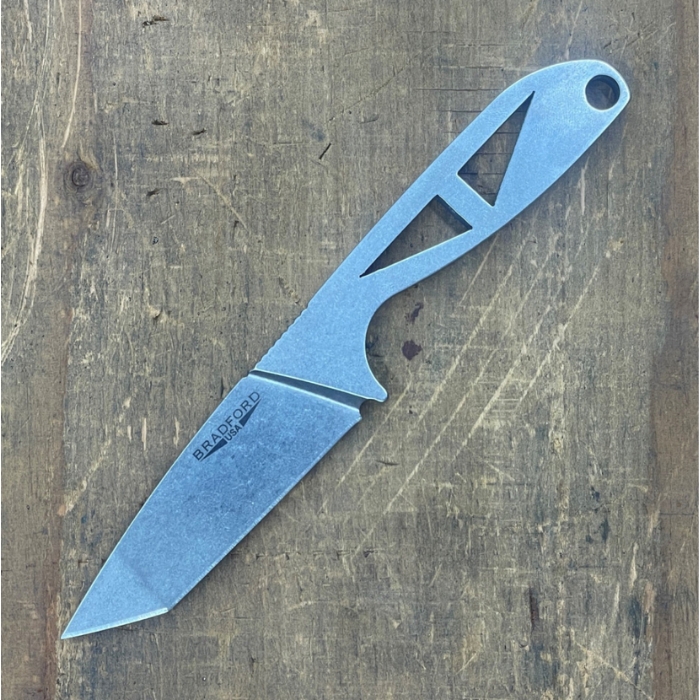 (image for) Bradford G-Tanto Fixed Blade Knife, Nitro V Stonewash, Stainless Stonewash, Kydex Sheath, BRADGTANTOSWNV