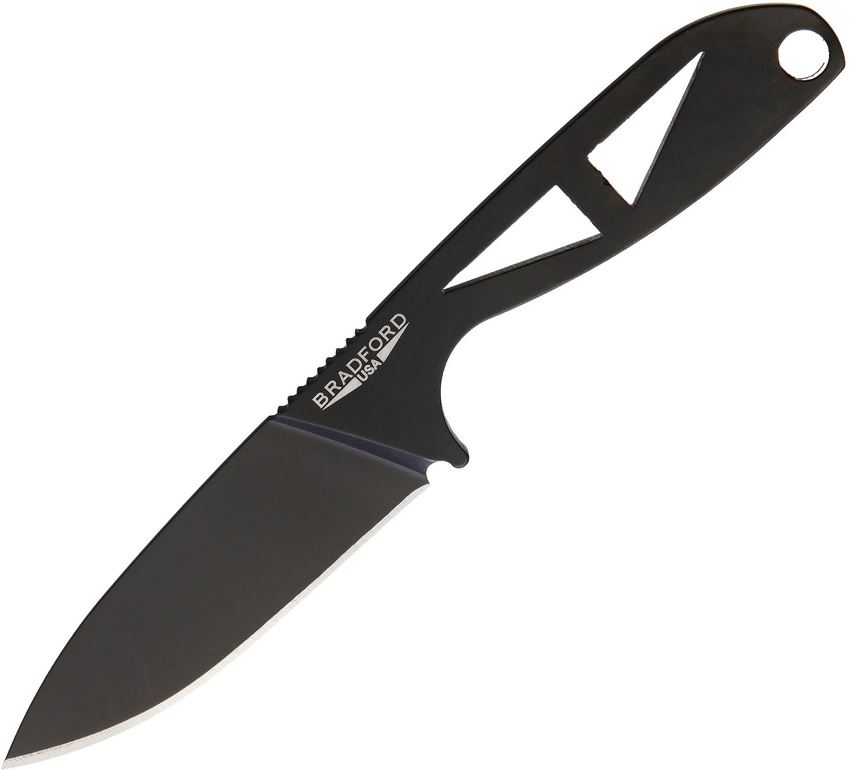 Bradford G-Necker Fixed Blade Knife, Elmax Black DLC, Kydex Sheath