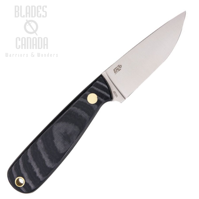 EnZo Necker 70 FFG Fixed Blade Knife, 12C27 Sandvik, Micarta Black, BRI5801 (image for) EnZo Necker 70 FFG Fixed Blade Knife, 12C27 Sandvik, Micarta Black, BRI5801