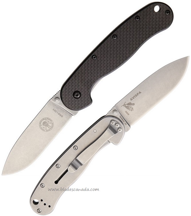 ESEE Avispa Framelock Folding Knife, D2 Steel, Carbon Fiber/G10, BRK1302CF - Click Image to Close