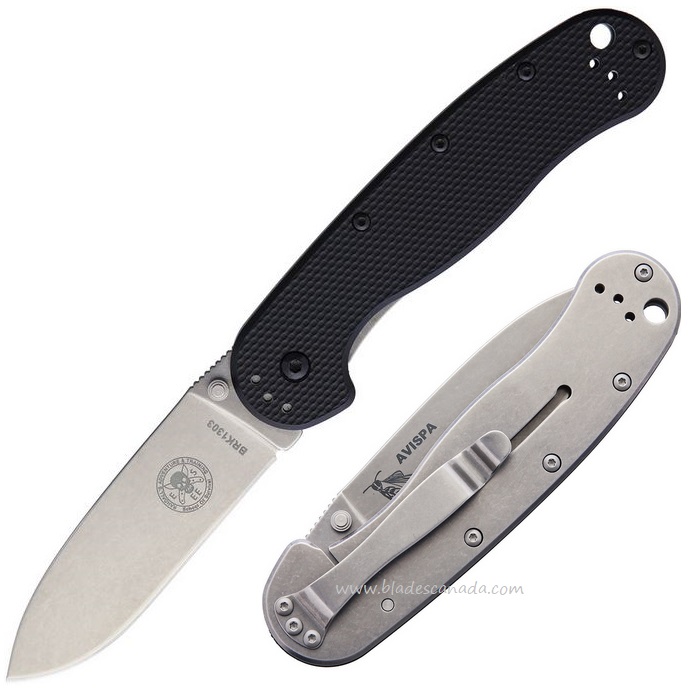 ESEE Avispa Framelock Folding Knife, SK5 Carbon, BRK1303 - Click Image to Close