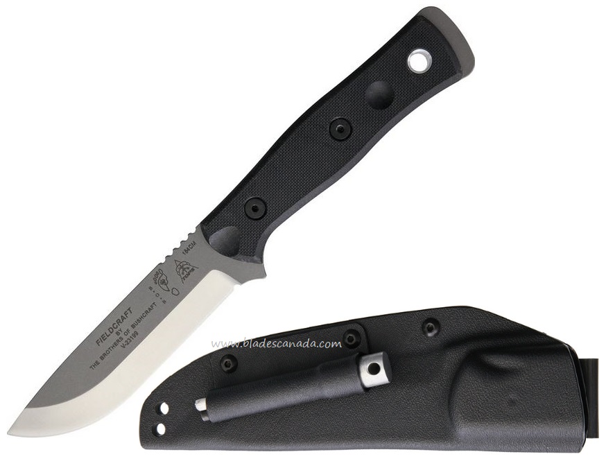 TOPS B.O.B Hunter Fixed Blade Knife, 154CM, G10 Black, Nylon Sheath, BROS154BLKG10 - Click Image to Close