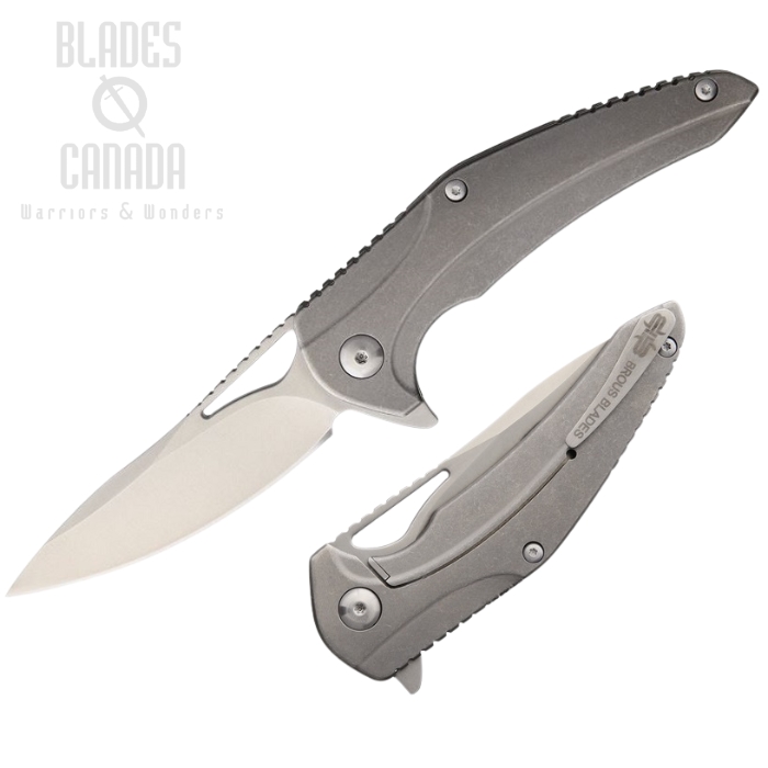 (image for) Brous Blades XR-1 Flipper Framelock Knife, D2, Titanium Grey, 134