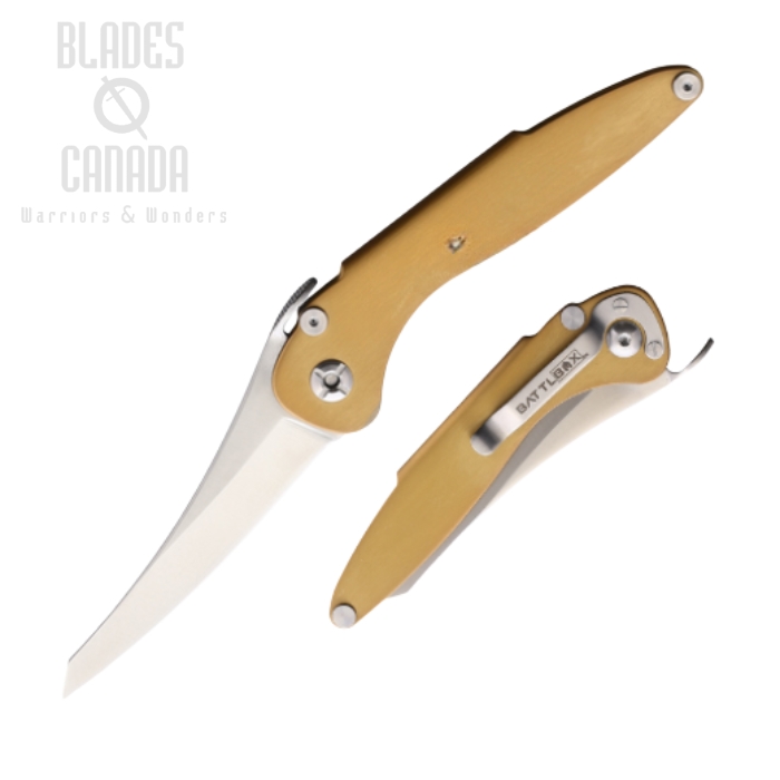 (image for) Brous Blades Minikami Flipper Folding Knife, Ltd Edition, D2 Satin, Copper, BRB262