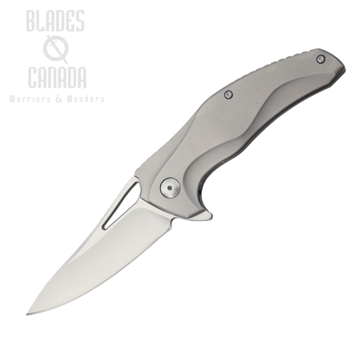 (image for) Brous Blades 'The Exo' Flipper Folding Knife, D2 Satin, Titanium Ltd. Edition, BRB90
