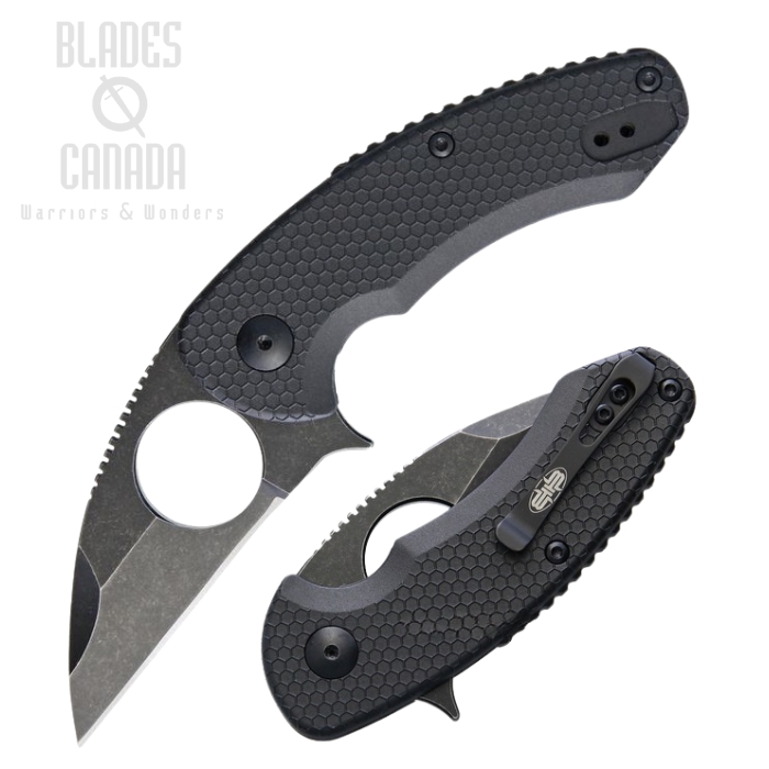 (image for) Brous Blades Silent Soldier Flipper Folding Knife, D2, Black Handle, M002A