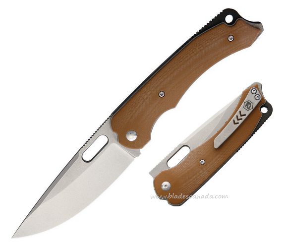 Bladerunners Systems Navajo Folding Knife, M390 SW, G10 Desert Tan, 007D