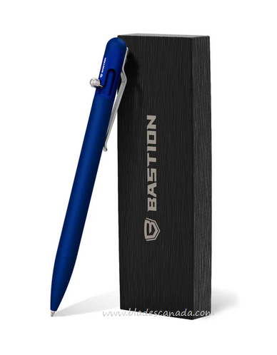 Bastion Slim Bolt Action Pen, Aluminum Blue, BSTN256BL