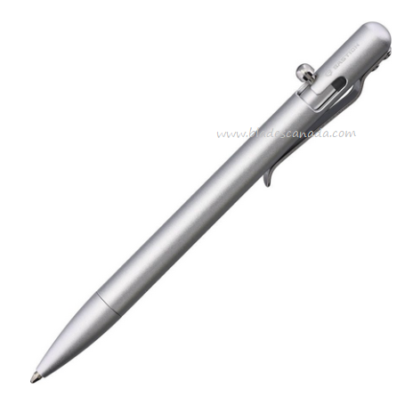 Bastion Slim Bolt Action Pen, Aluminum Silver, BSTN256S