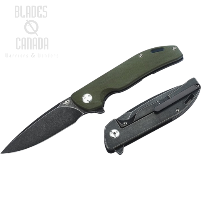 Bestech Bison Flipper Framelock Knife, D2, G10/Titanium, BT1904C-2