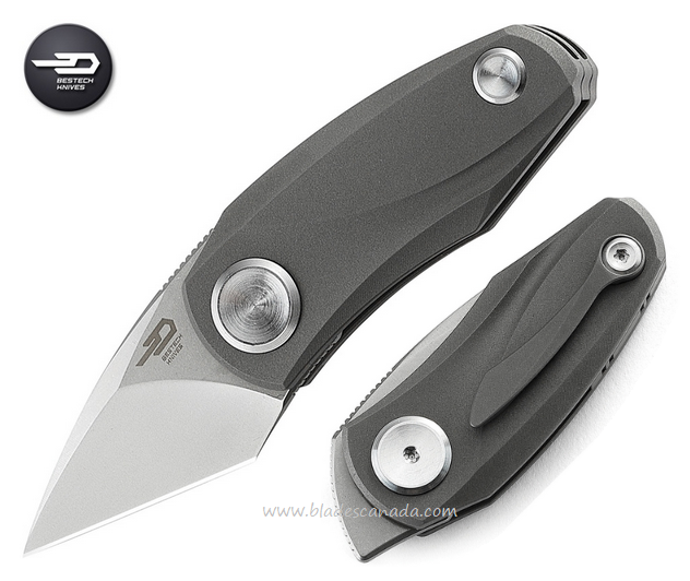 Bestech Tulip Slipjoint Folding Knife, M390, Titanium Dark Grey, BT1912E