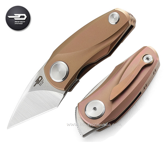 Bestech Tulip Slipjoint Folding Knife, M390, Titanium Pink, BT1912D