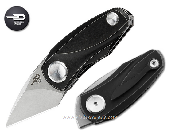 Bestech Tulip Flipper Framelock Knife, M390, Titanium Black, BT1913E